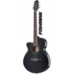 Електро-акустична китара STAGG - Модел SA40MJCFI-LH BK мини джъмбо