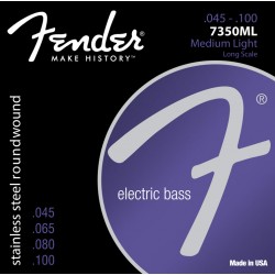 Струни за бас китара FENDER - Модел Stainless 7350\\\'s Bass Strings 7350ML 045-100