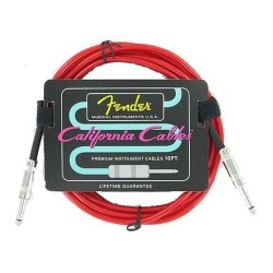 Инструментален кабел FENDER - Модел California Cables 3m Candy Apple Red 