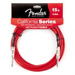 Инструментален кабел FENDER - Модел California Instrument Cable, 4.5м, Candy Apple Red 