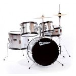 Акустични барабани комплект Premier Olympic JUNIOR SLW с черен хардуер чинели столче и палки от MusicShop