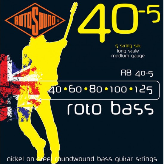 Струни за електрическа бас китара ROTOSOUND - Модел RB40-5 Струни за електрическа бас китара ROTOSOUND - Модел RB40-5