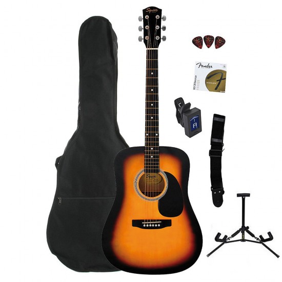 Комплект акустична китара SQUIER - Модел SA-105 PACK SB 