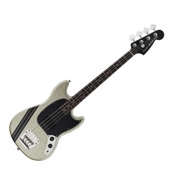 Бас китара SQUIER - Модел Mikey Way Mustang Bass Silver Sparkle 