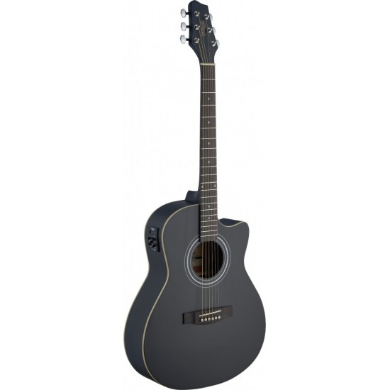 Електро-акустична китара STAGG - Модел SA30ACE-BK 