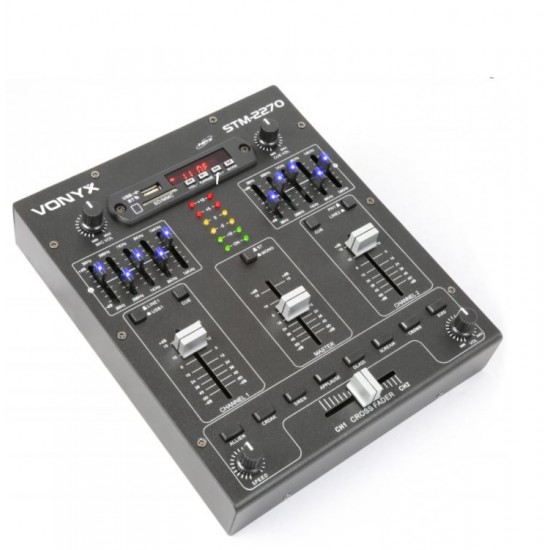 DJ МИКСЕР С ЕФЕКТИ STM2270 4-Channel Mixer Sound Effects SD/USB/MP3/Bluetooth от MusicShop