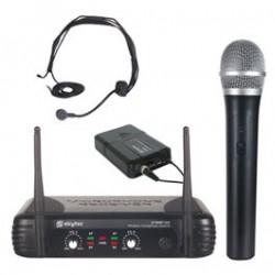 Комбиниран безжичен микрофон - 1 вокален + 1 headset STWM712C VHF 2-Channel от MusicShop