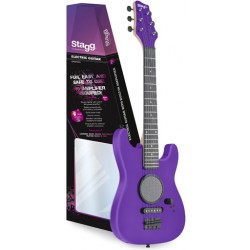 Детска електрическа китара STAGG - Модел GAMP200-PP 6 струни с усилвател
