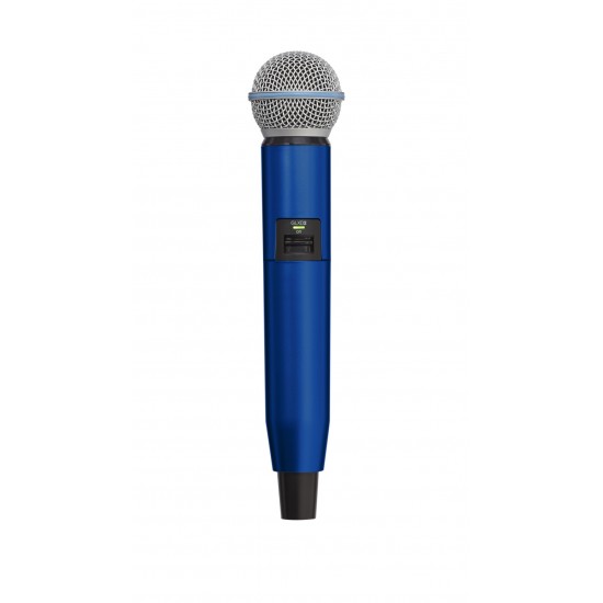 Цветен корпус за безжичен микрофон SHURE GLX-D SM58 и BETA58  - СИН SHURE - Модел WA723-BLU 