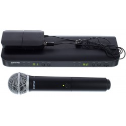 Безжичен микрофон комбиниран дръжка и брошка - SHURE BLX1288E/CVL