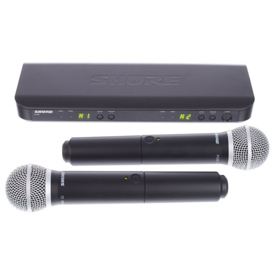 Безжичен микрофон, вокален, двоен - SHURE BLX288E/PG58 