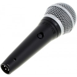 Вокален, кабелен, динамичен микрофон, черен SHURE - Модел PGA48-XLR 